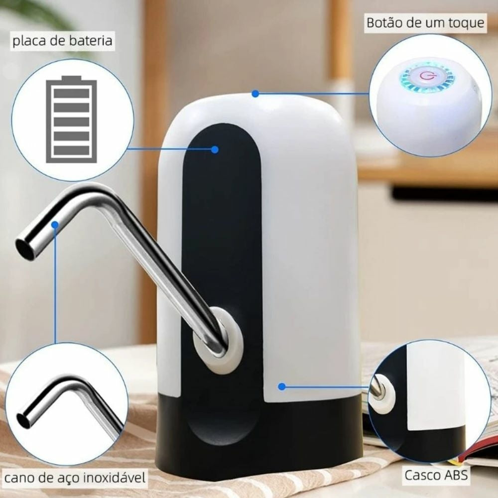 Bomba Elétrica Digital Universal para Galão de Água - AquaTouch