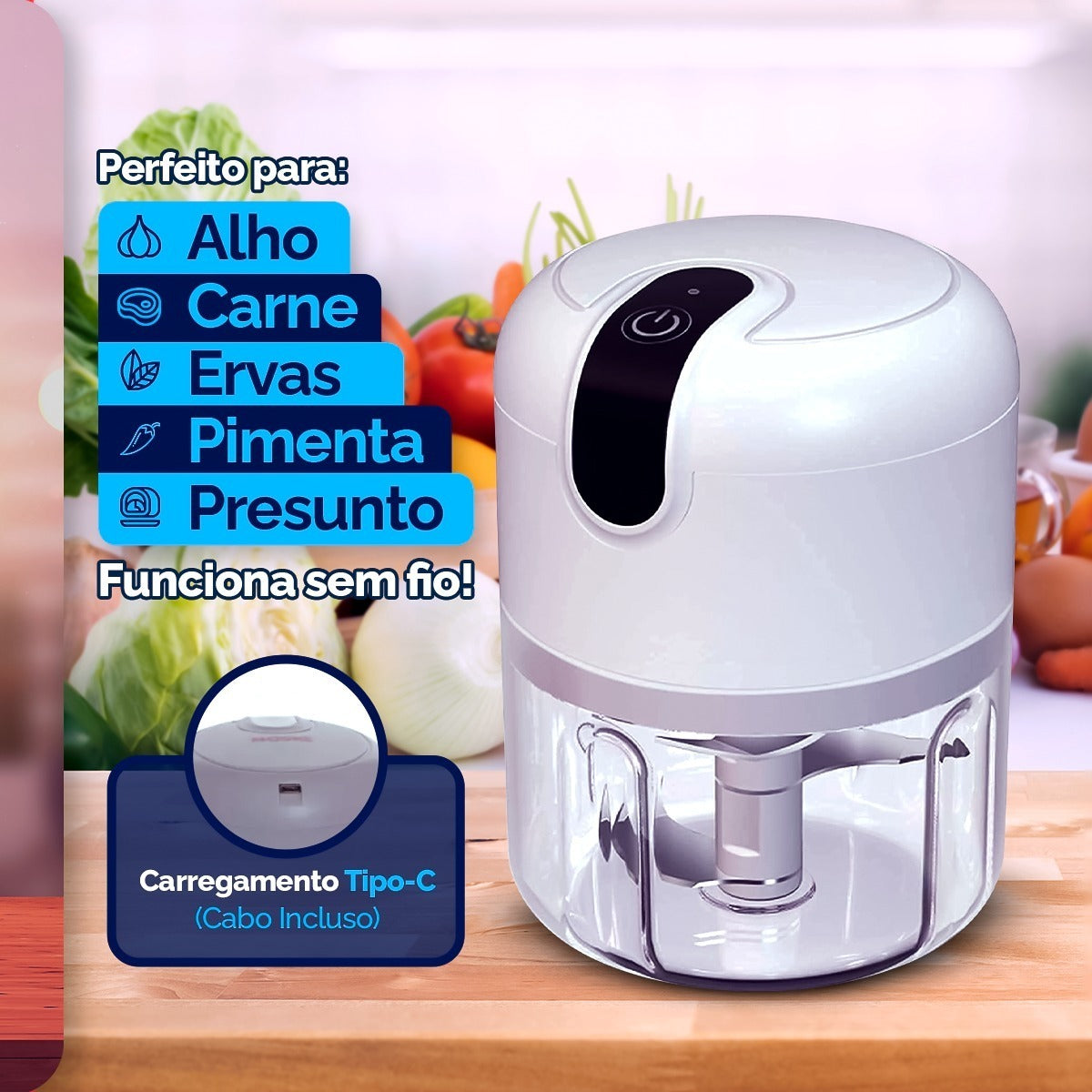 Mini Processador Elétrico de Alimentos - TurboChef