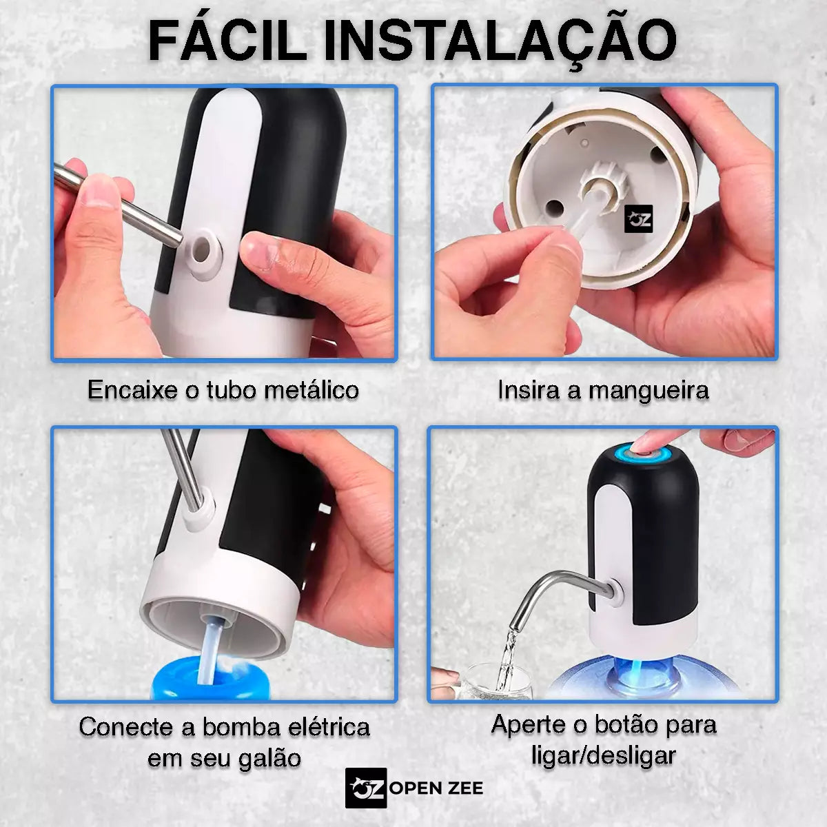 Bomba Elétrica Digital Universal para Galão de Água - AquaTouch