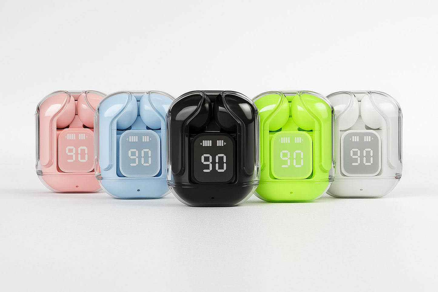 Fone Bluetooth Vitog T2 Wireless – LED, Bluetooth 5.3, À Prova d’Água, Toque Inteligente