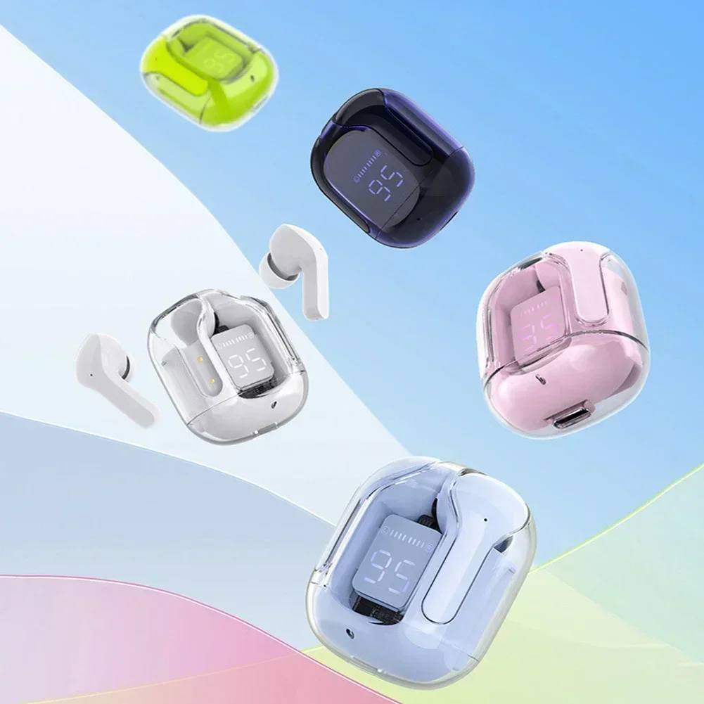 Fones de ouvido Vitog Wireless Bluetooth Air31 à prova d'água com cancelamento de ruído, LED e microfone.