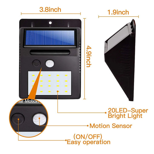 Luminária Solar com Sensor de Presença - EcoLuz