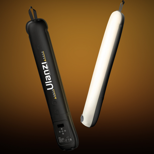 Tubo de Luz Inflável Portátil Ulanzi UA20 (20 W) – Bi‑Color 2700‑6500K, CRI 95+, Magnético e Recarregável