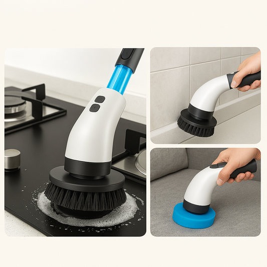 Escova Eletrica de Limpeza 9 em 1 Sem Fio - MultiBrush