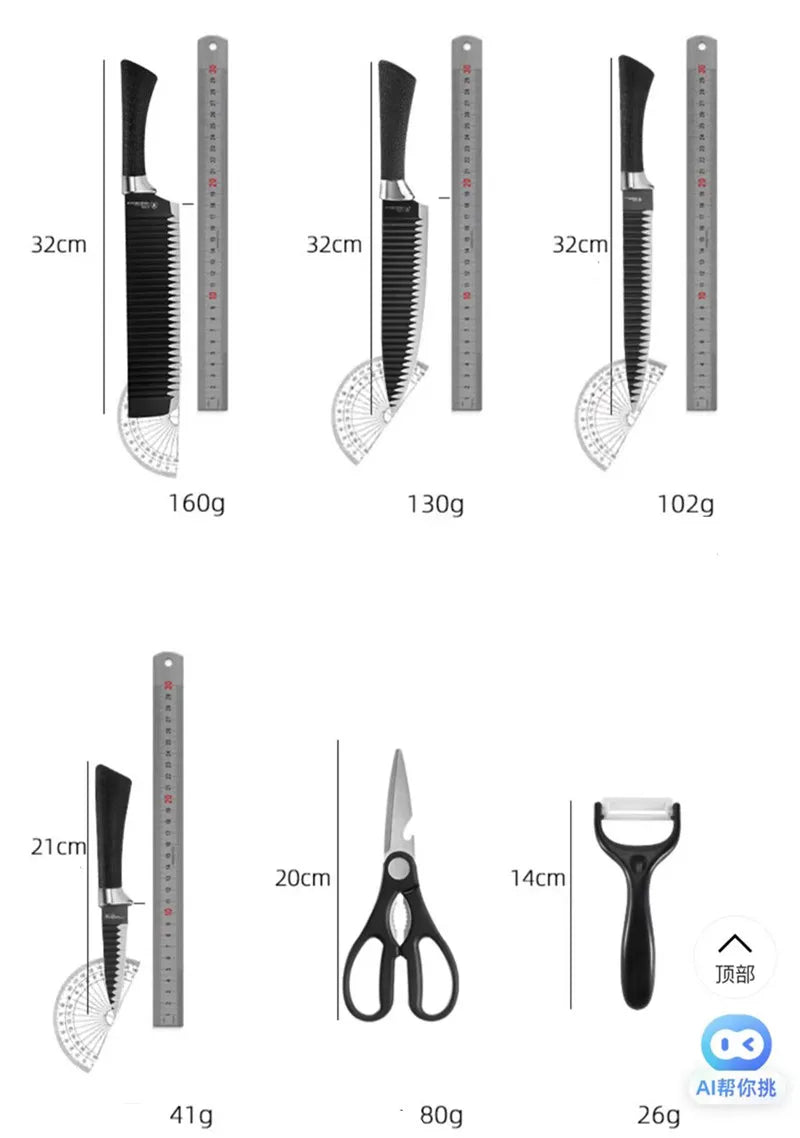 Kit facas de Cozinha - 6 Peças
