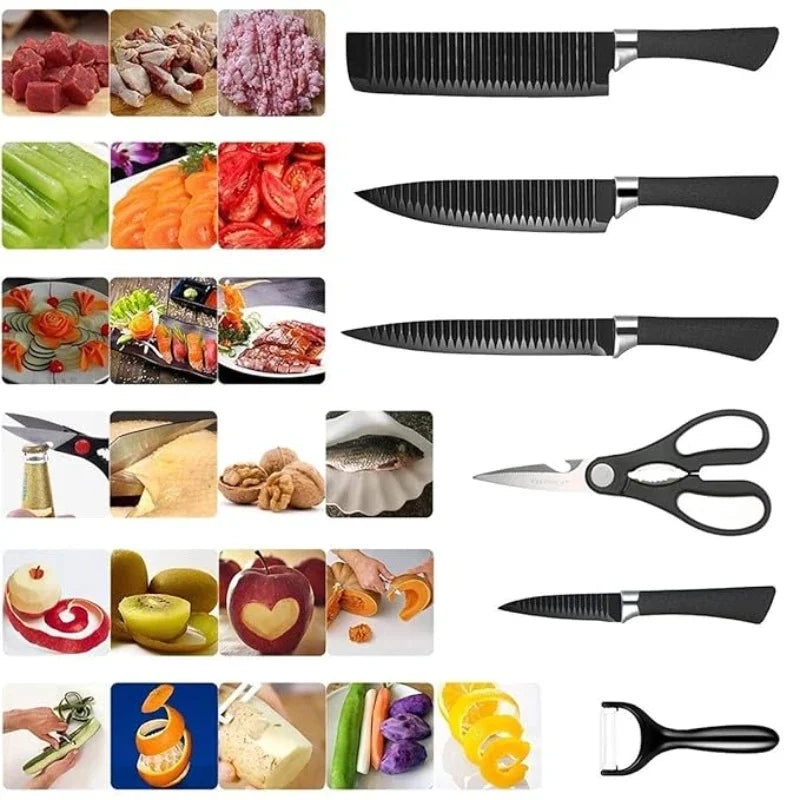 Kit facas de Cozinha - 6 Peças